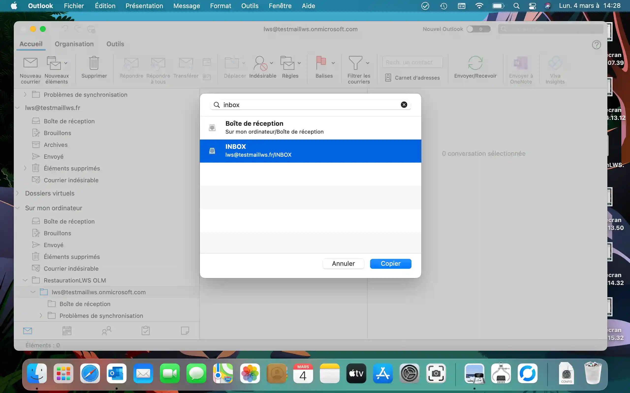 Comment exporter/importer ses données sur Outlook depuis Mac